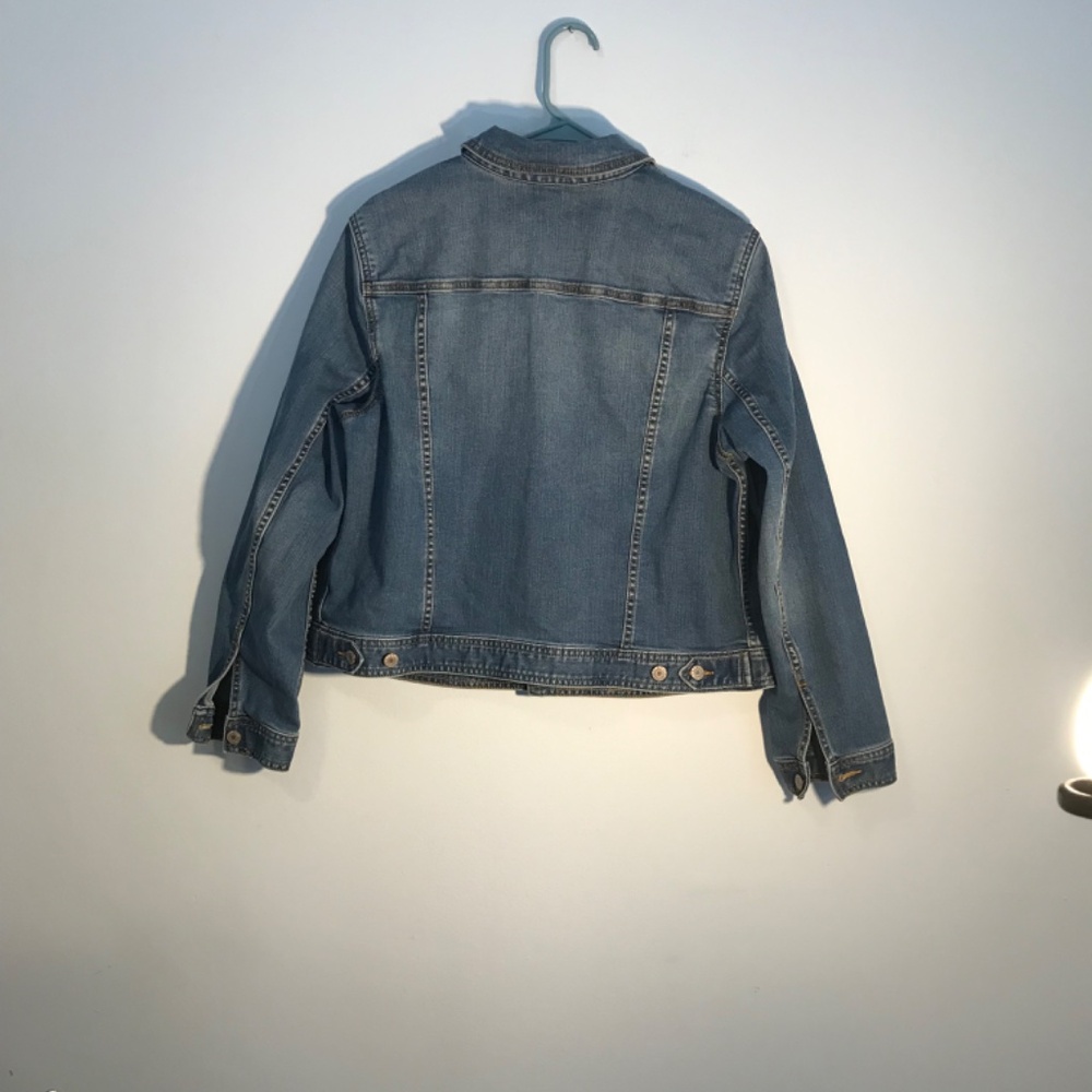 Talbots Light Blue Denim Jacket with Floral Embroidery - Picture 11 of 11